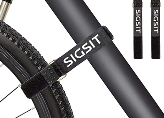 SIGSIT Reusable Bike Wheel Strap Bike Wheel Stabilizer Straps with Innovative Wavy Gel and Durable Hook & Loop